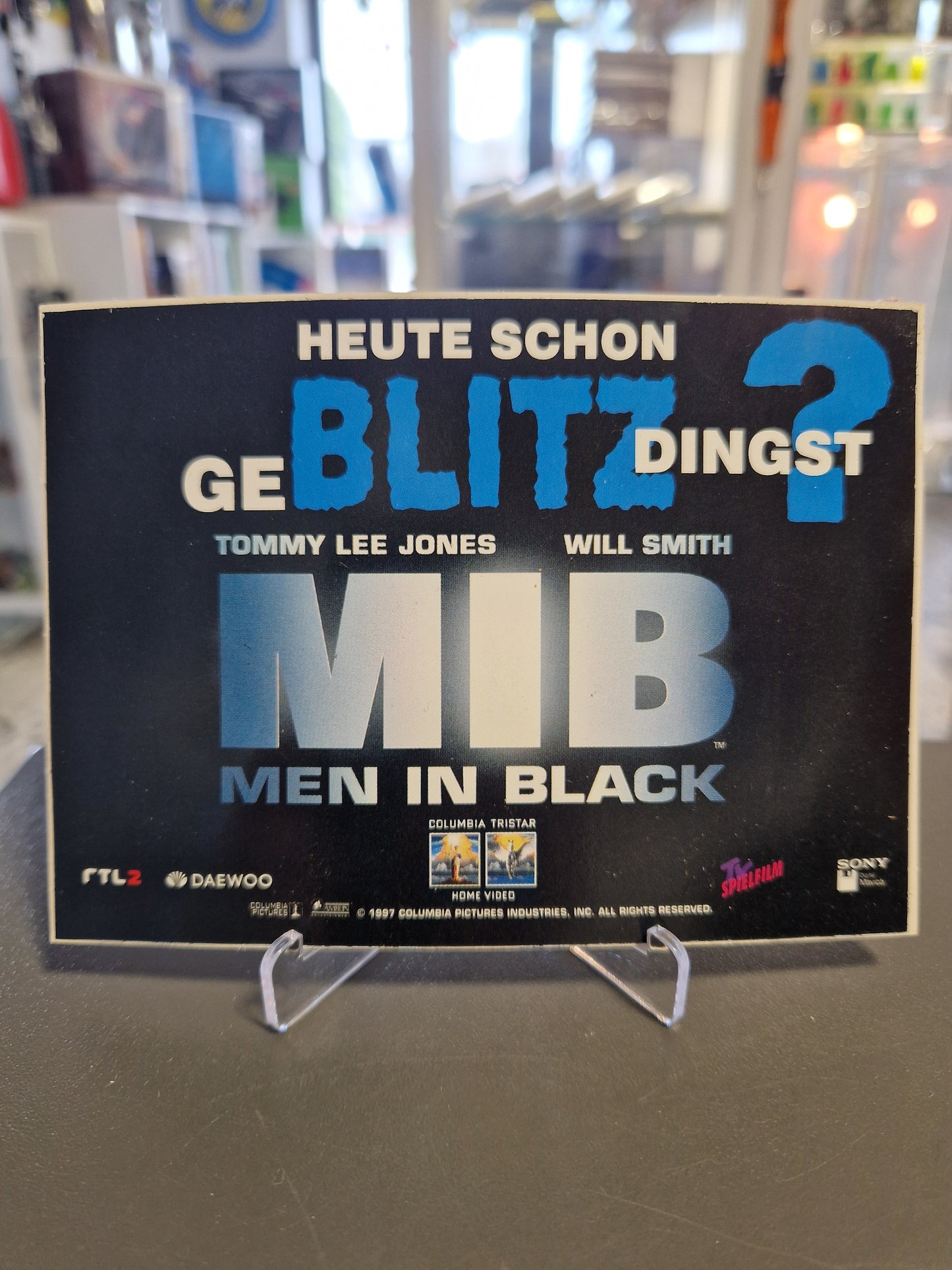 Original Men in Black MIB Sticker 1997 Promo Aufkleber Gewinnspiel Daewoo Memory Lane Rhauderfehn Ostfriesland