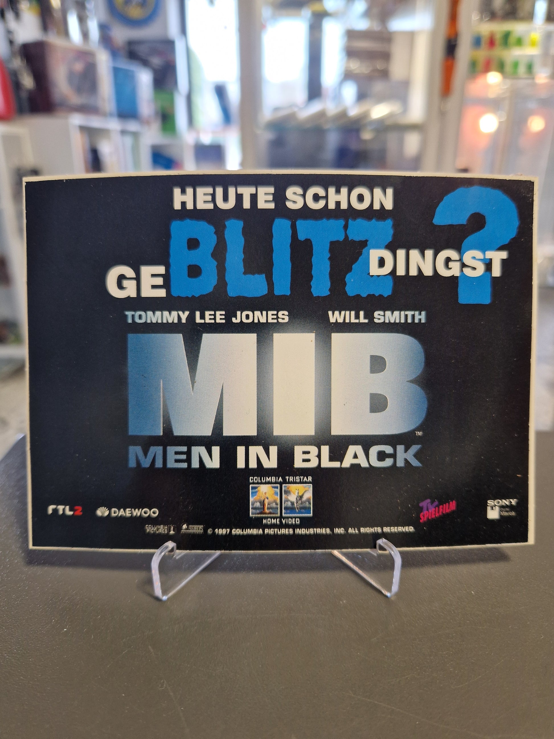 Original Men in Black MIB Sticker 1997 Promo Aufkleber Gewinnspiel Daewoo Memory Lane Rhauderfehn Ostfriesland