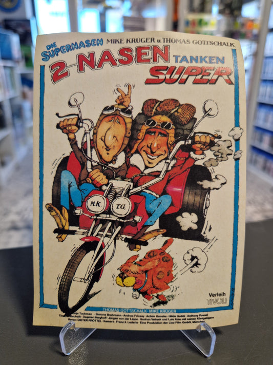 Original Die Supernasen Kino Aufkleber Zwei Nasen tanken Super Thomas Gottschalk Mike Krüger Vintage 80er Jahre Memory Lane Shop