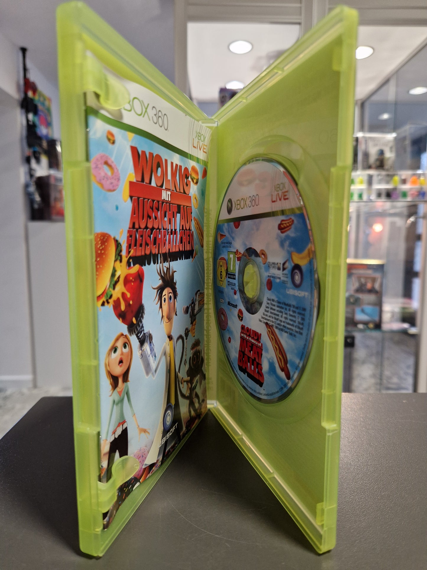 Xbox 360 Spiel Wolkig mit Aussicht auf Fleischbällchen mit kratzerfreier Disc und Anleitung