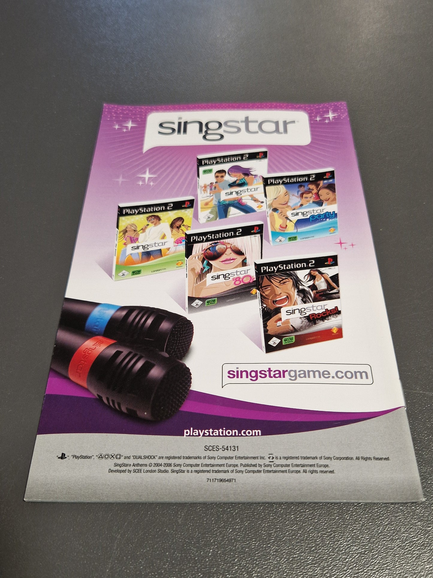 Singstar: Anthems Sony PlayStation 2 Anleitung