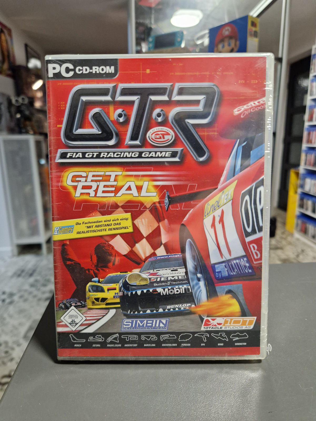 Vorderseite der neu verschweißten PC Hülle von GTR FIA GT Racing Game von EA