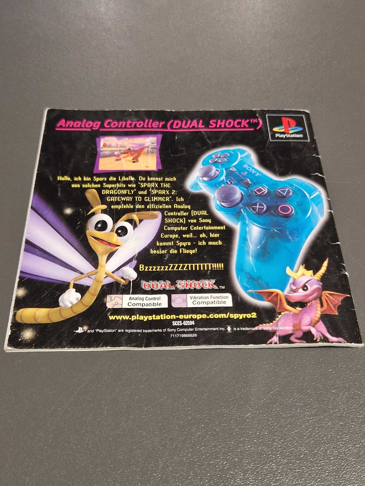 Spyro The Dragon 2 Gateway To Glimmer PS1 Anleitung
