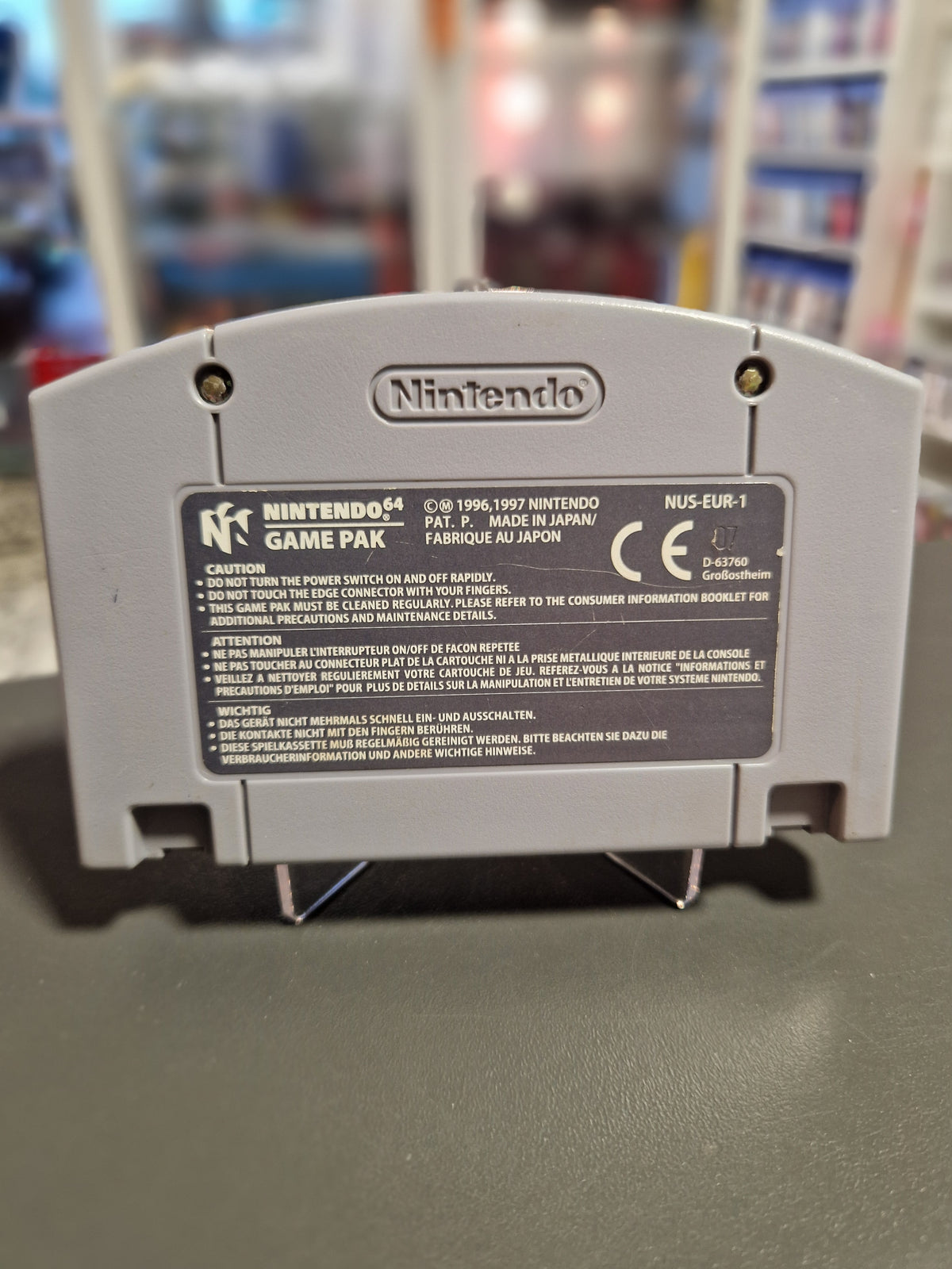 Rückseite des N64 Moduls F-1 World Grand Prix