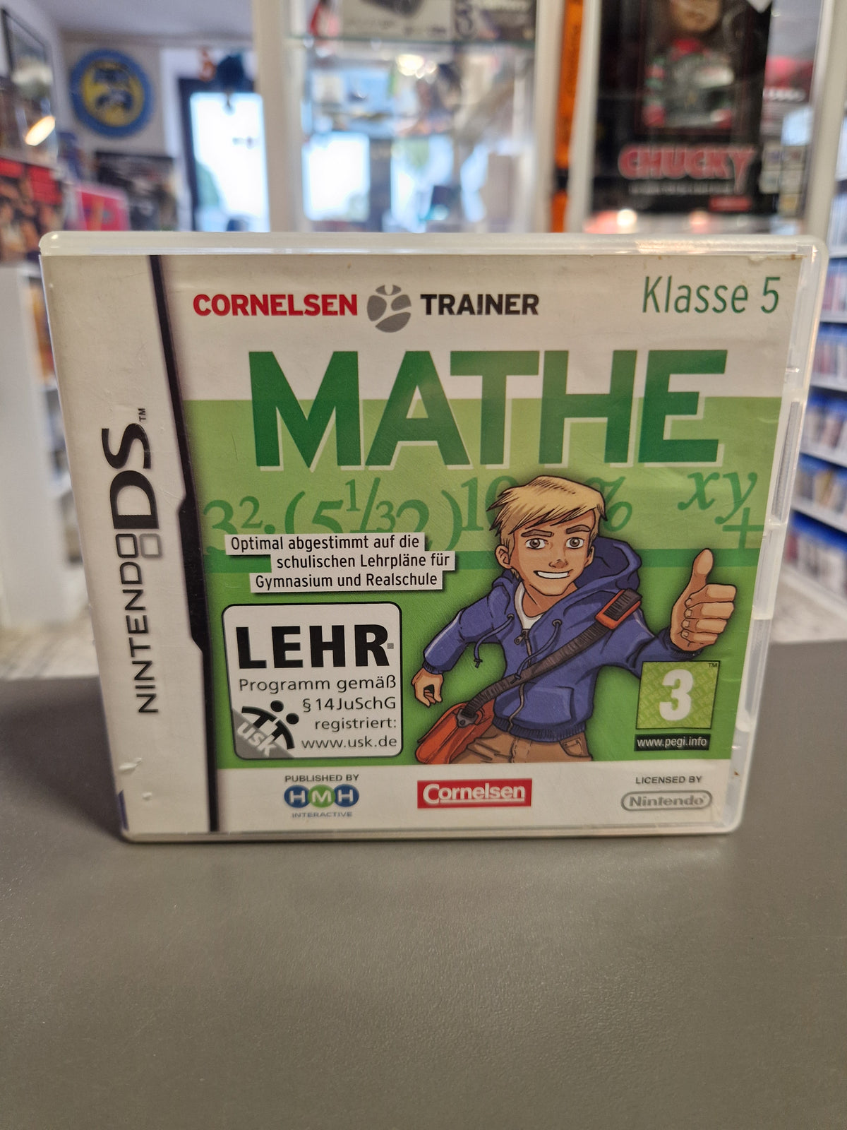 Vorderseite der Nintendo DS Hülle von Cornelsen Trainer Mathe Klasse 5.
