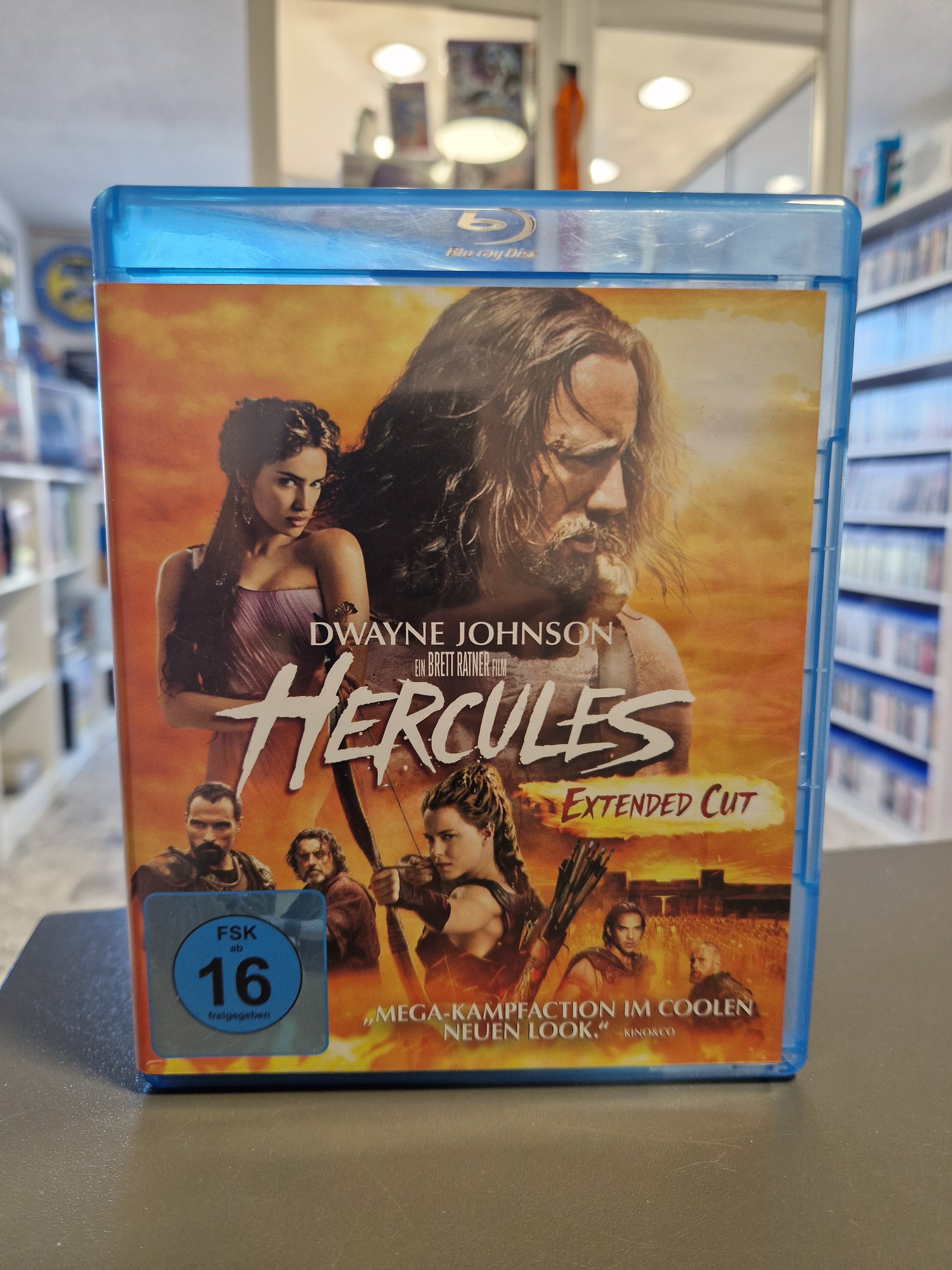 Hercules Blu-ray Cover Extended Cut mit Hauptdarsteller Dwayne Johnson als Halbgott.