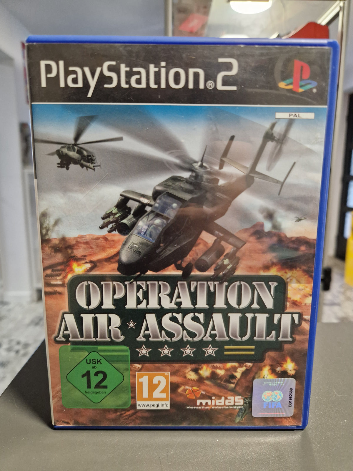 Vorderseite der PS2 Hülle von Operation Air Assault  von Midas.