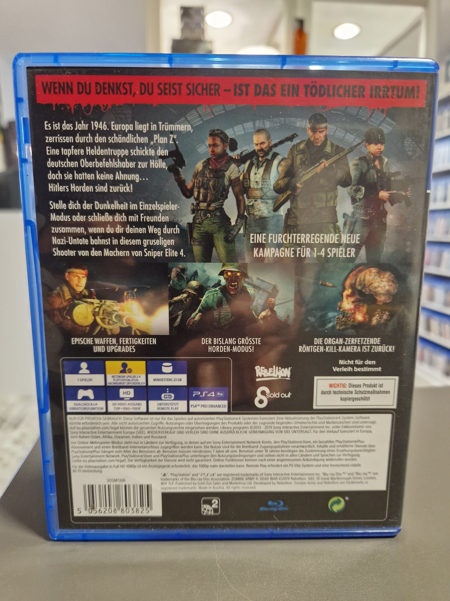 Zombie Army 4: Dead War [PS4] Playstation 4 | Top Zustand & Kratzerfrei