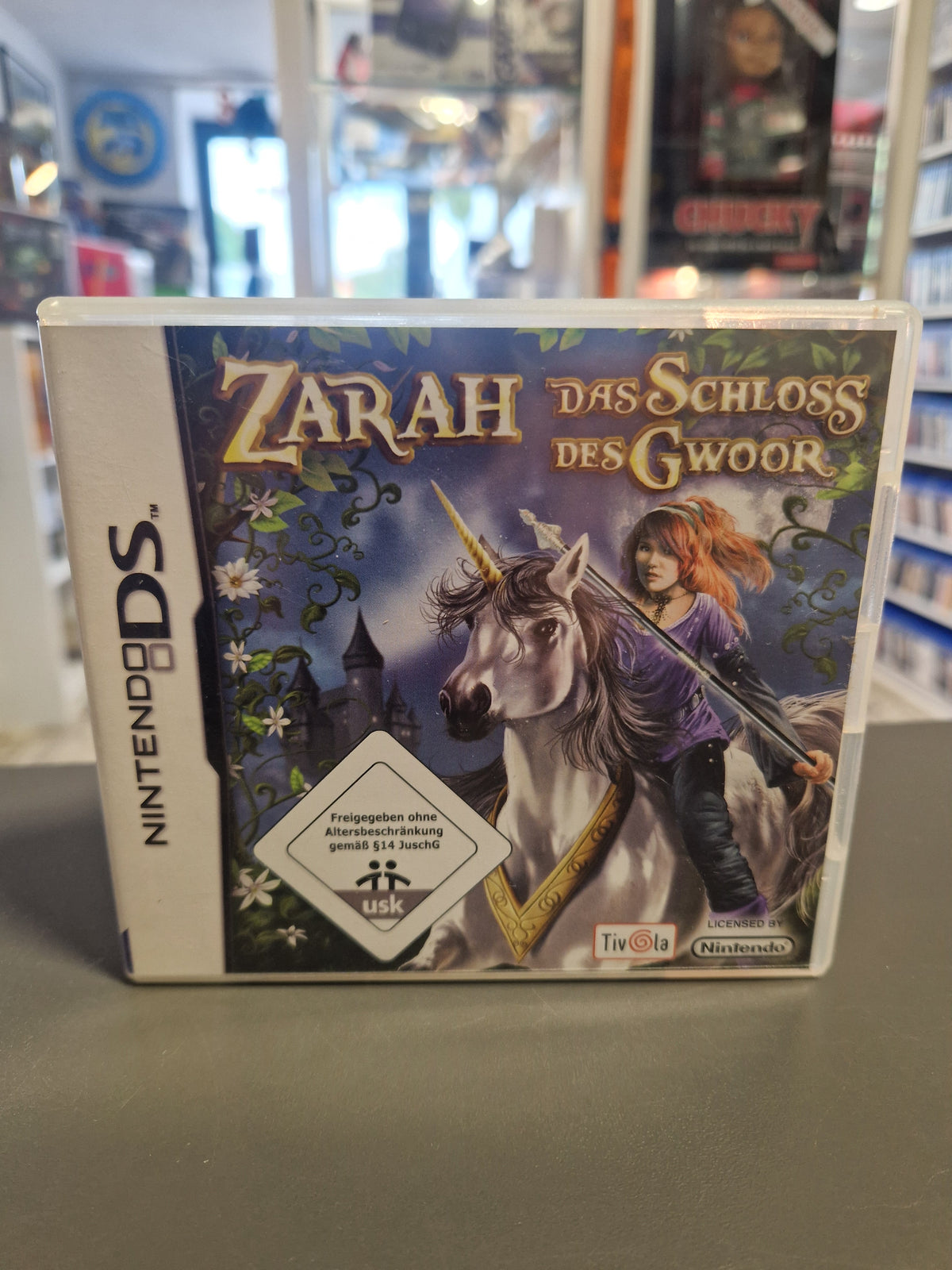 Vorderseite der Hülle von Zarah Das Schloss des Gwoor für Nintendo DS.