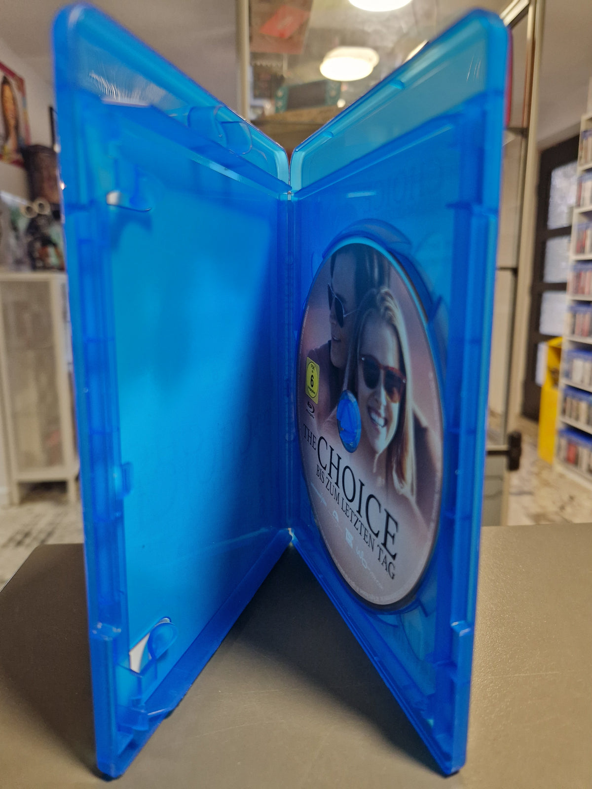 Geöffnete Blu-ray Hülle von The Choice Bis zum letzten Tag mit Blu-ray Disc.