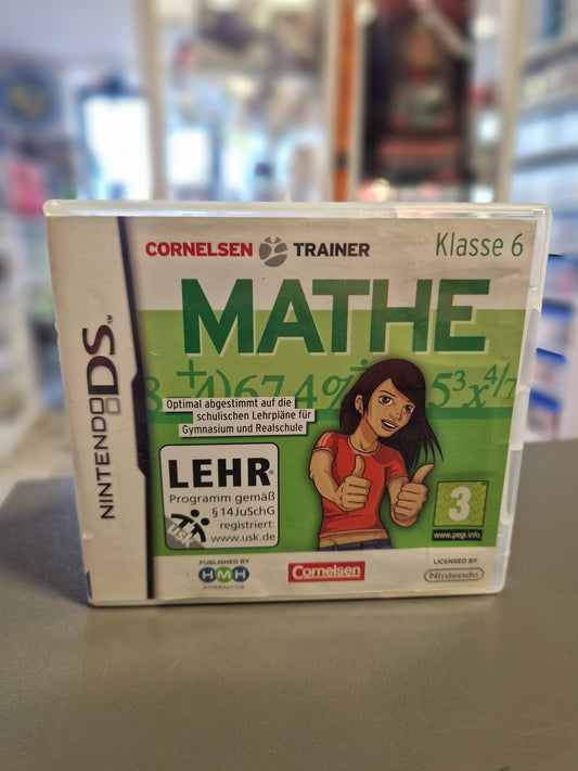 Vorderseite der Nintendo DS Hülle von Cornelsen Trainer Mathe Klasse 6.