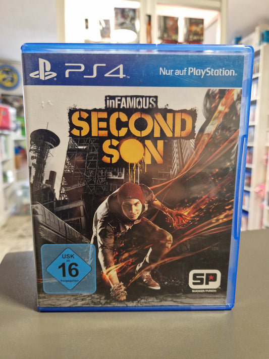 Vorderseite der PS4 Hülle von inFAMOUS Second Son mit USK 16 Logo