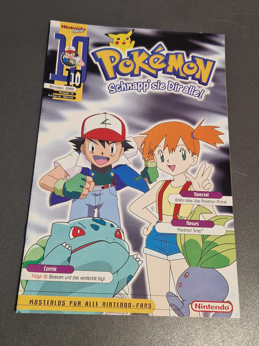 Club Nintendo Special Pokémon Heft Ausgabe 10 Oktober 2000 Ash Misty Bisasam Myrapla Cover