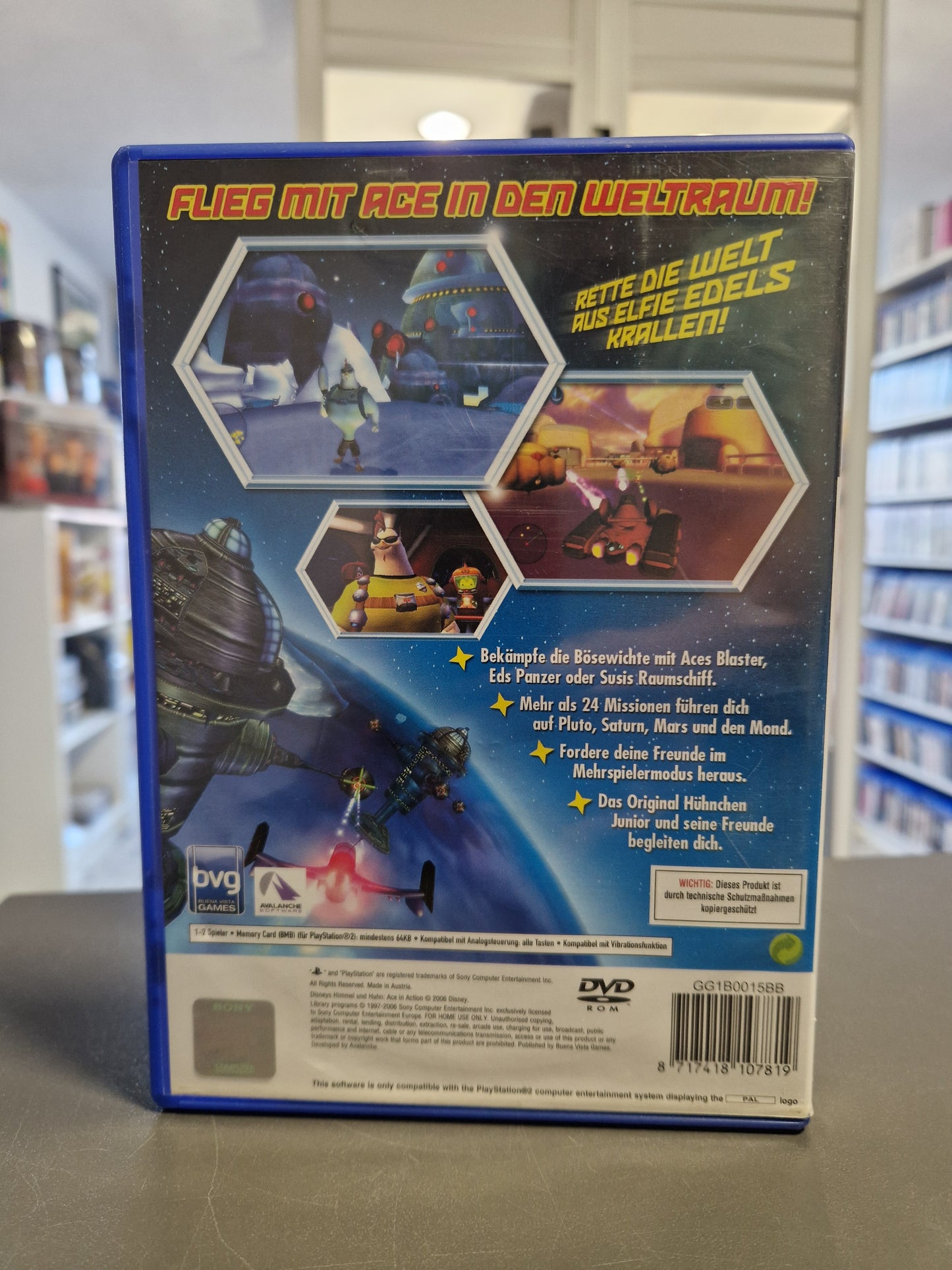 Disney Himmel und Huhn 2: Ace in Action (PS2) | Mit Anleitung | PlayStation 2