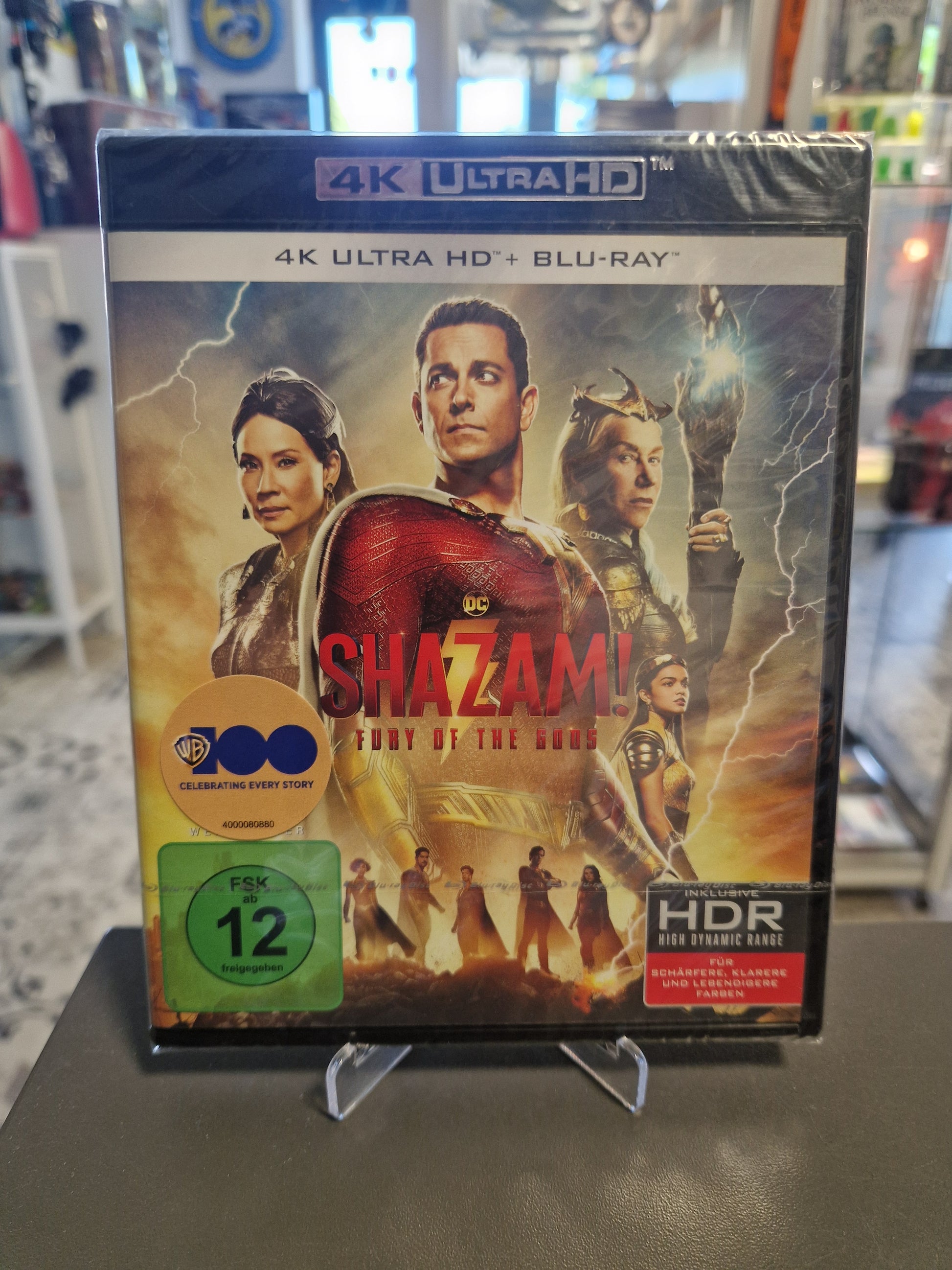Shazam Fury of the Gods 4K Ultra HD Blu-ray Cover Vorderseite originalverschweißt – Memory Lane Rhauderfehn