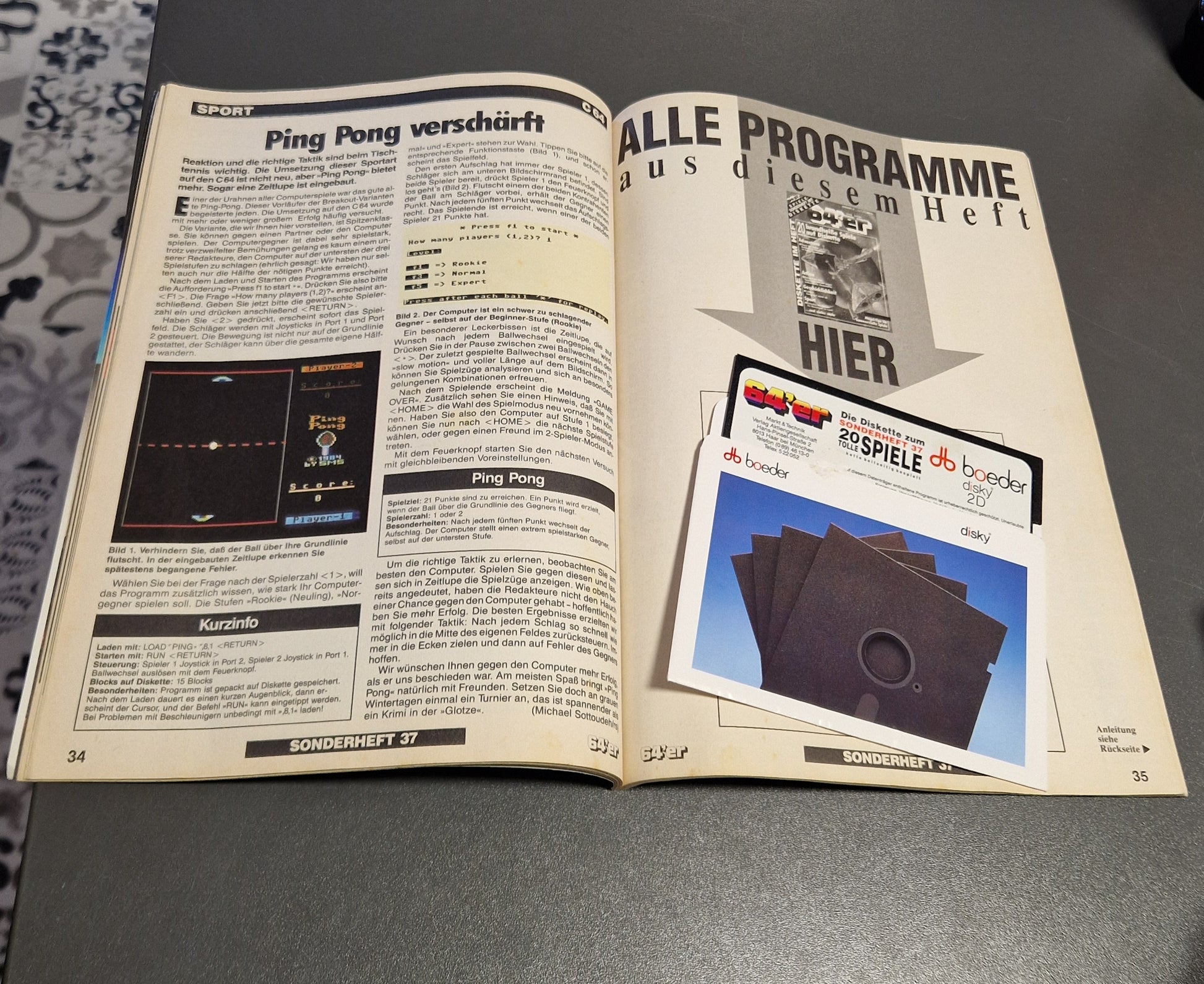 original-c64-diskette-boeder-64er-sonderheft-37-spiele memory lane