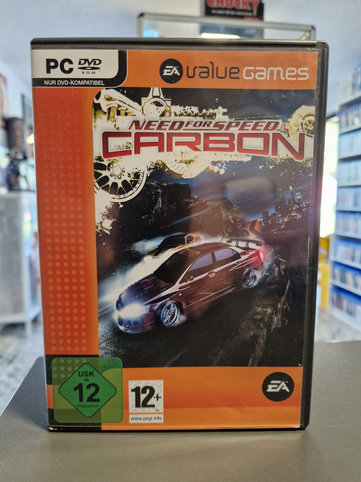Vorderseite der PC Hülle von Need for Speed Carbon EA Value Games Edition.