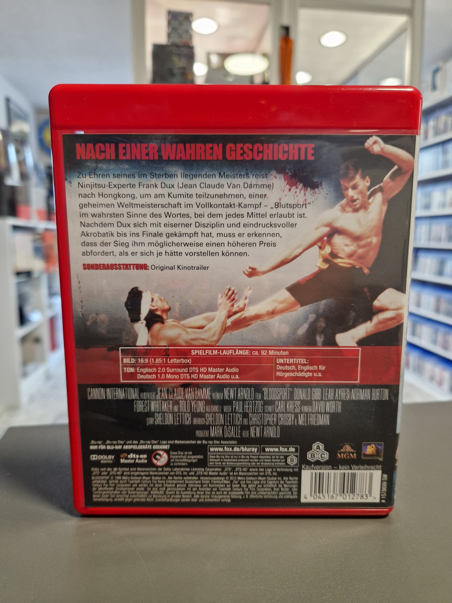 Bloodsport Blu ray Jean Claude Van Damme Blu-Ray