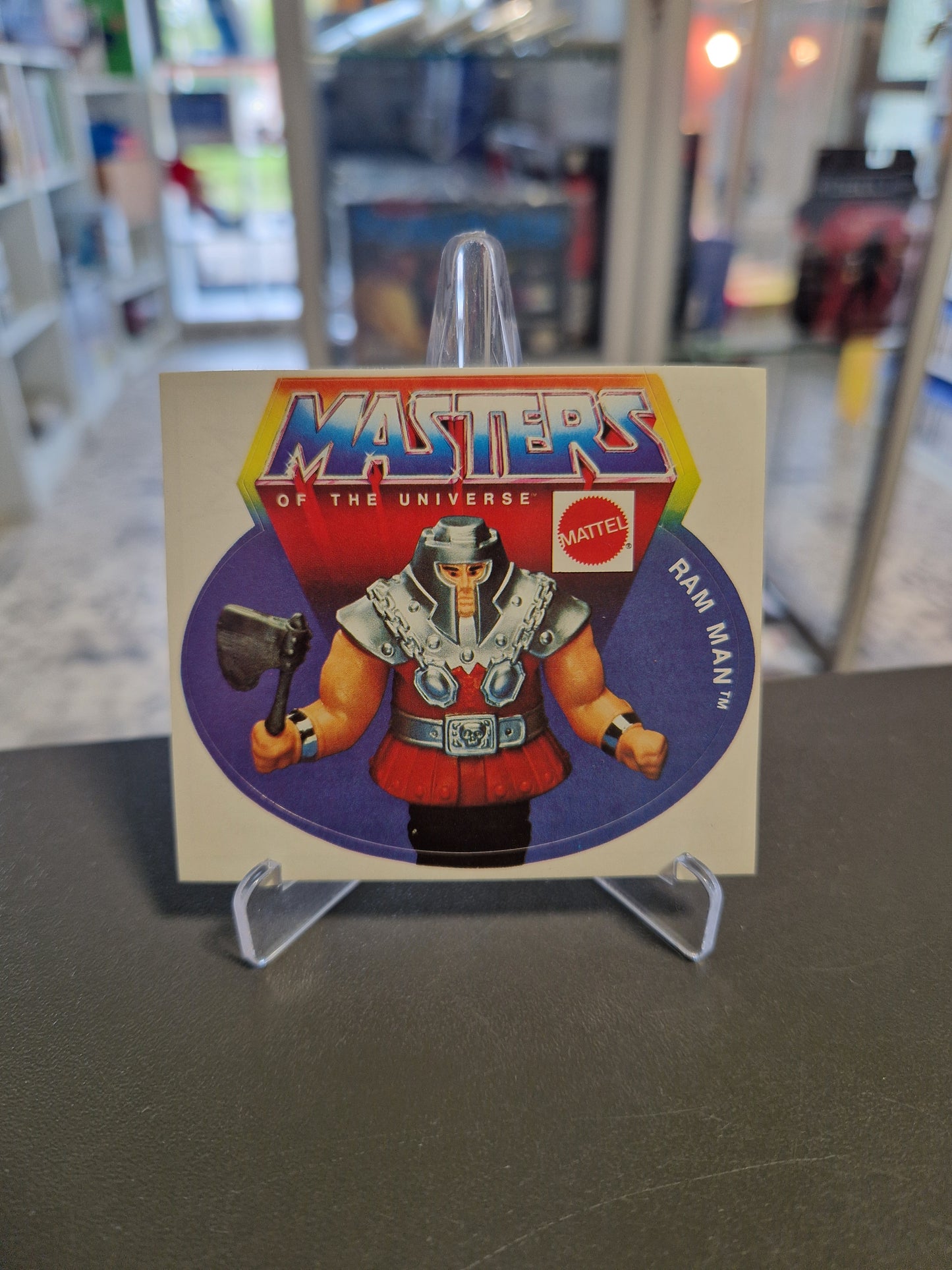 Originaler Vintage Masters of the Universe Ram Man Sticker von Mattel aus den 80er Jahren bei Memory Lane Rhauderfehn