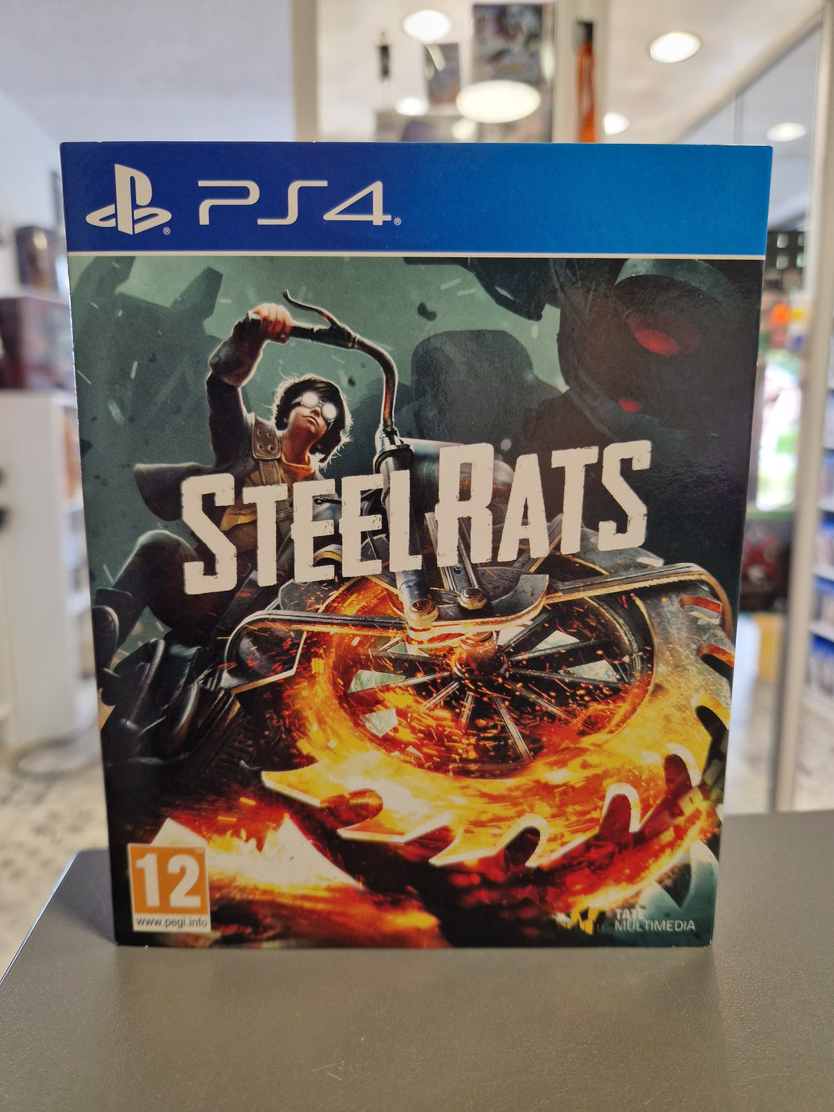 Vorderseite der Steel Rats PS4 Hülle im Karton-Schuber von Red Art Games.