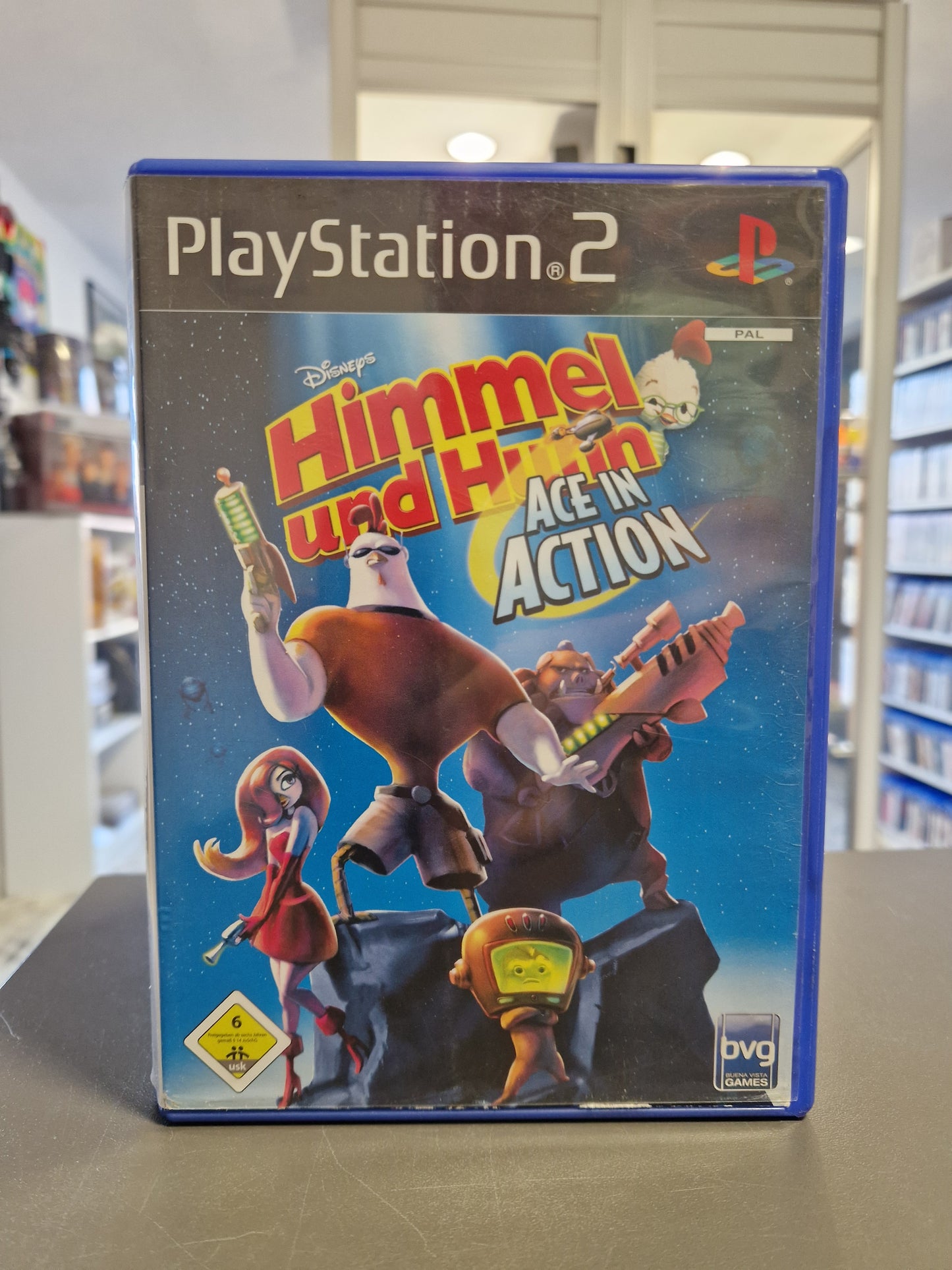 Disney Himmel und Huhn 2 Ace in Action PS2 Spiel Vorderseite