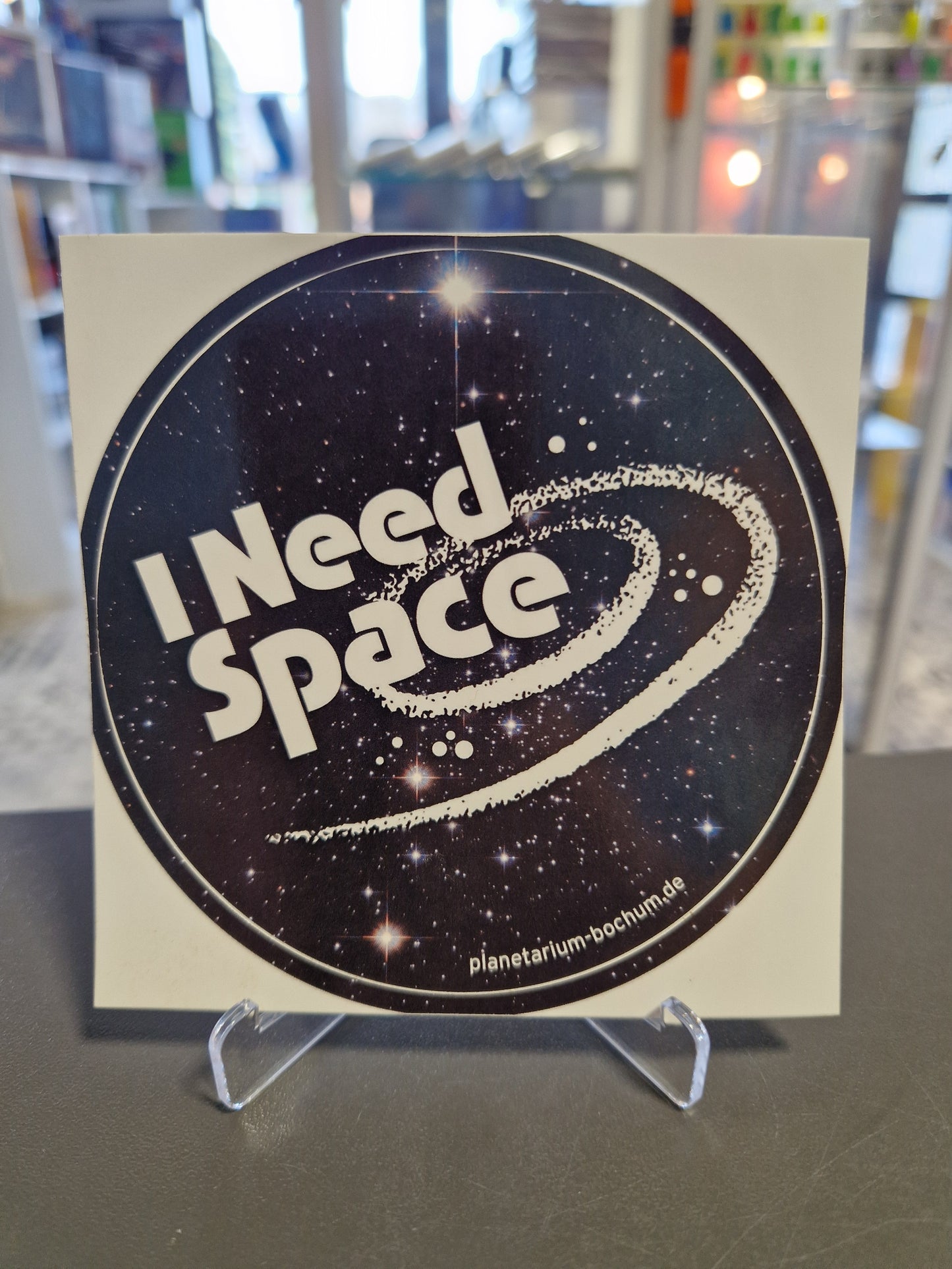I Need Space Aufkleber Planetarium Bochum Weltraum Galaxie Design unbenutzt Memory Lane Games