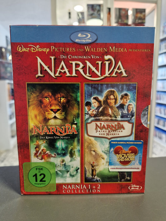 Vorderseite des Blu-ray Schubers Die Chroniken von Narnia 1 und 2 Collection.
