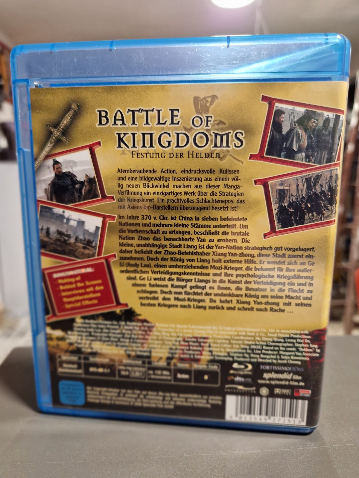 Rückseite der Blu-ray Hülle von Battle of Kingdoms mit EAN 4013549272513