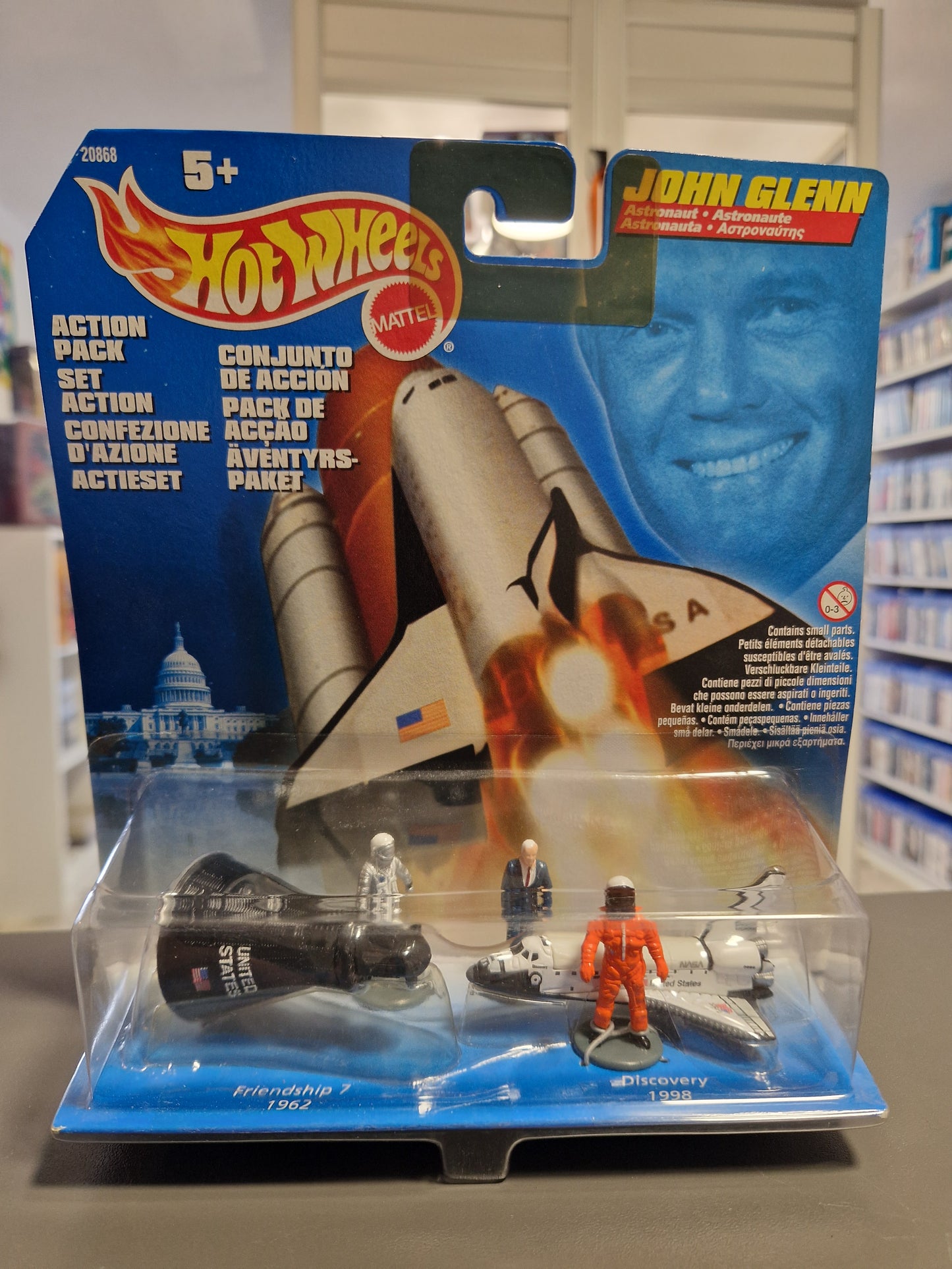 Hot Wheels John Glenn Action Pack Space Set von Mattel 1998 originalverpackt im Laden Memory Lane Rhauderfehn.