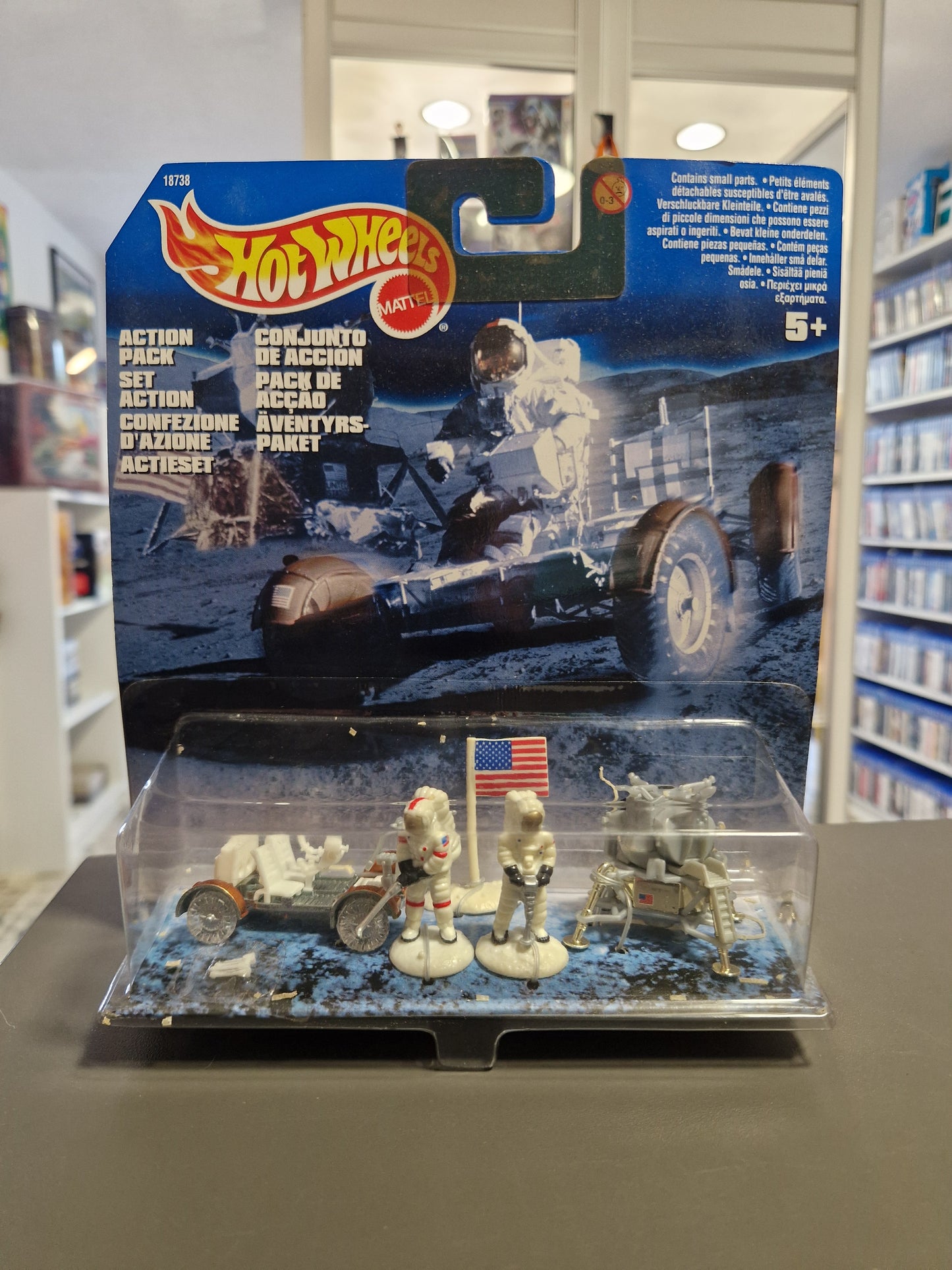 Hot Wheels Apollo 15 Mission Action Pack Space Set von Mattel 1997 originalverpackt im Laden Memory Lane Rhauderfehn.