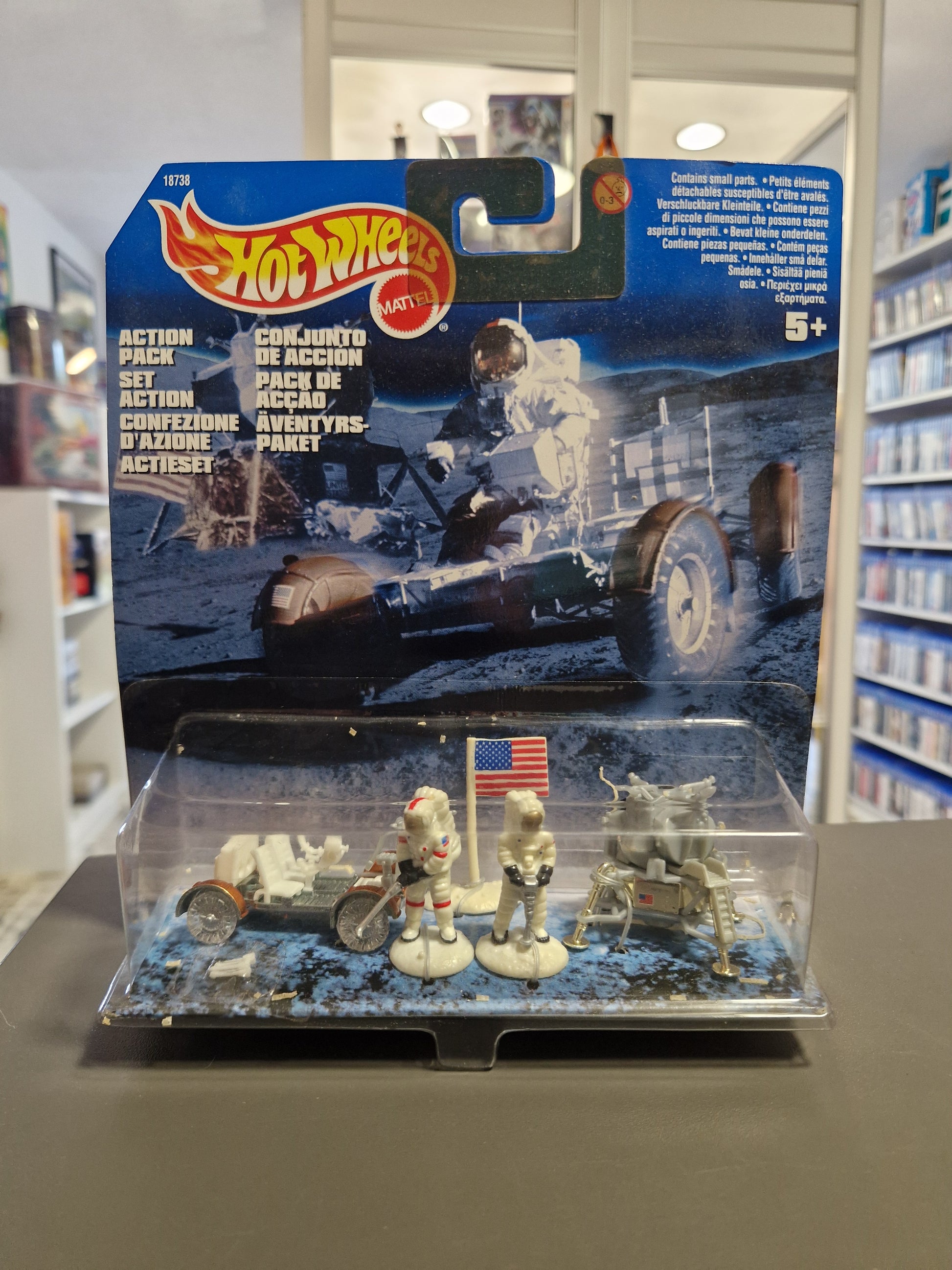 Hot Wheels Apollo 15 Mission Action Pack Space Set von Mattel 1997 originalverpackt im Laden Memory Lane Rhauderfehn.