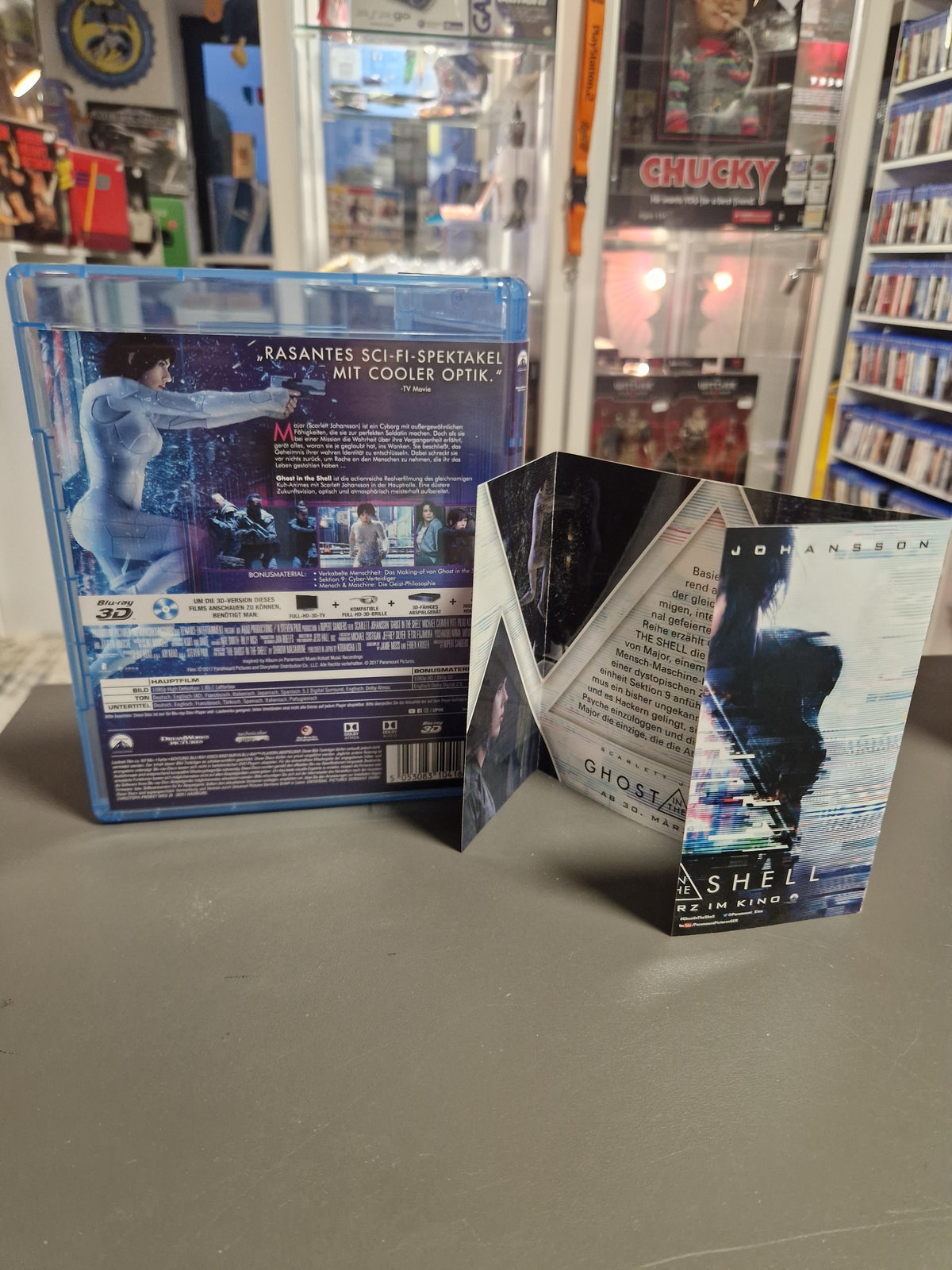 Rückseite der 3D Blu-ray Hülle von Ghost in the Shell mit EAN