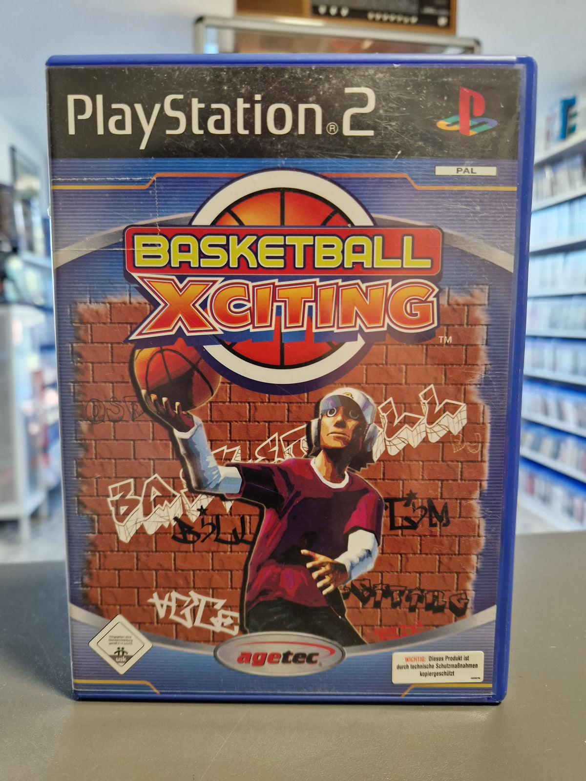 Vorderseite der PS2 Hülle von Basketball Xciting.