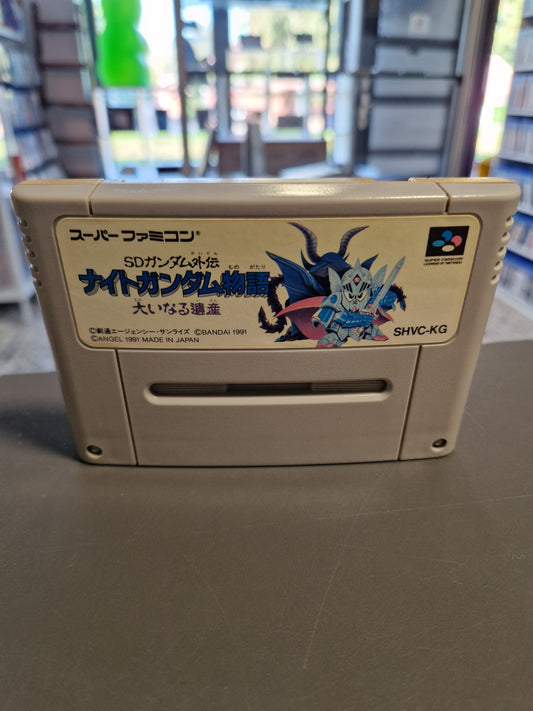 Vorderseite des originalen Super Famicom Moduls SD Gundam Gaiden Knight Gundam Monogatari.