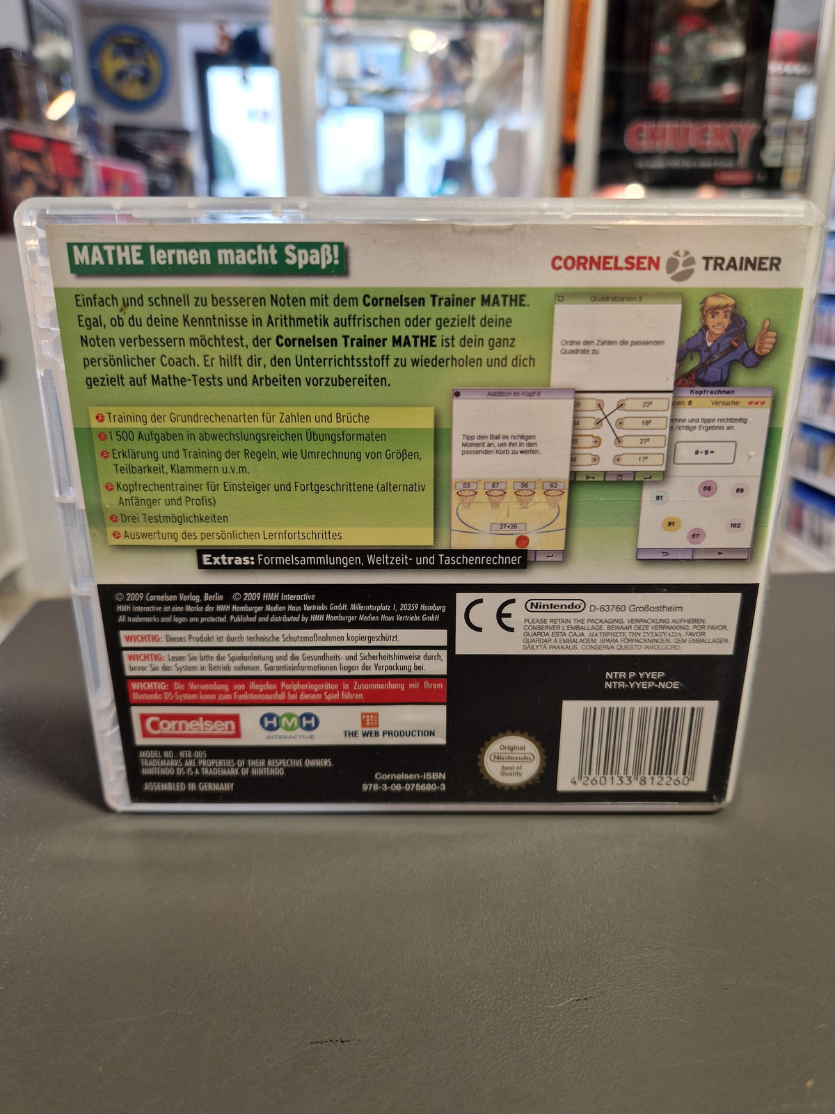 Rückseite der Nintendo DS Hülle von Cornelsen Trainer Mathe Klasse 5 mit EAN 4260133812260.
