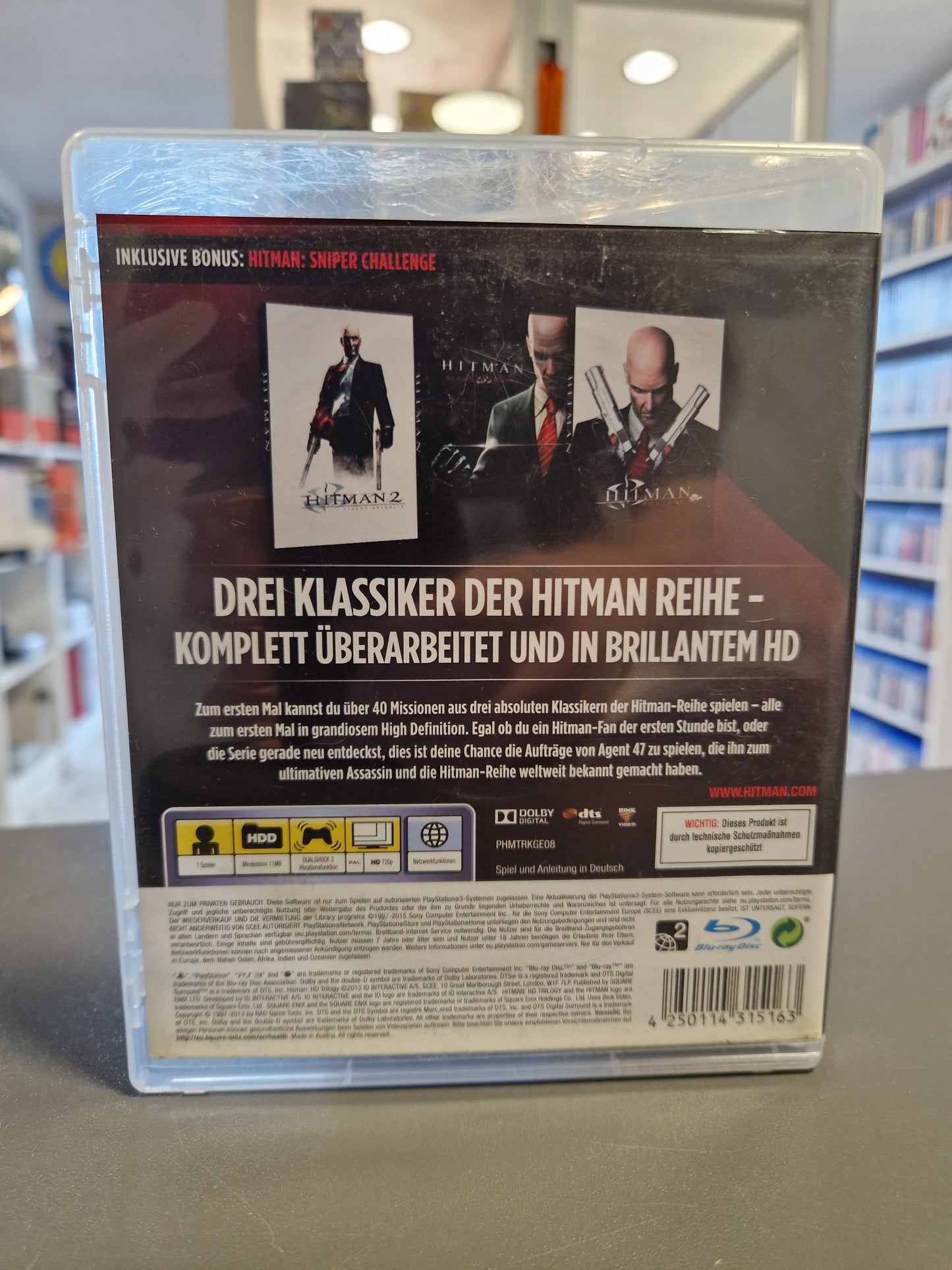 Hitman HD Trilogy (PS3) | 3 Spiele-Klassiker | Komplett mit Anleitung & Kratzerfrei