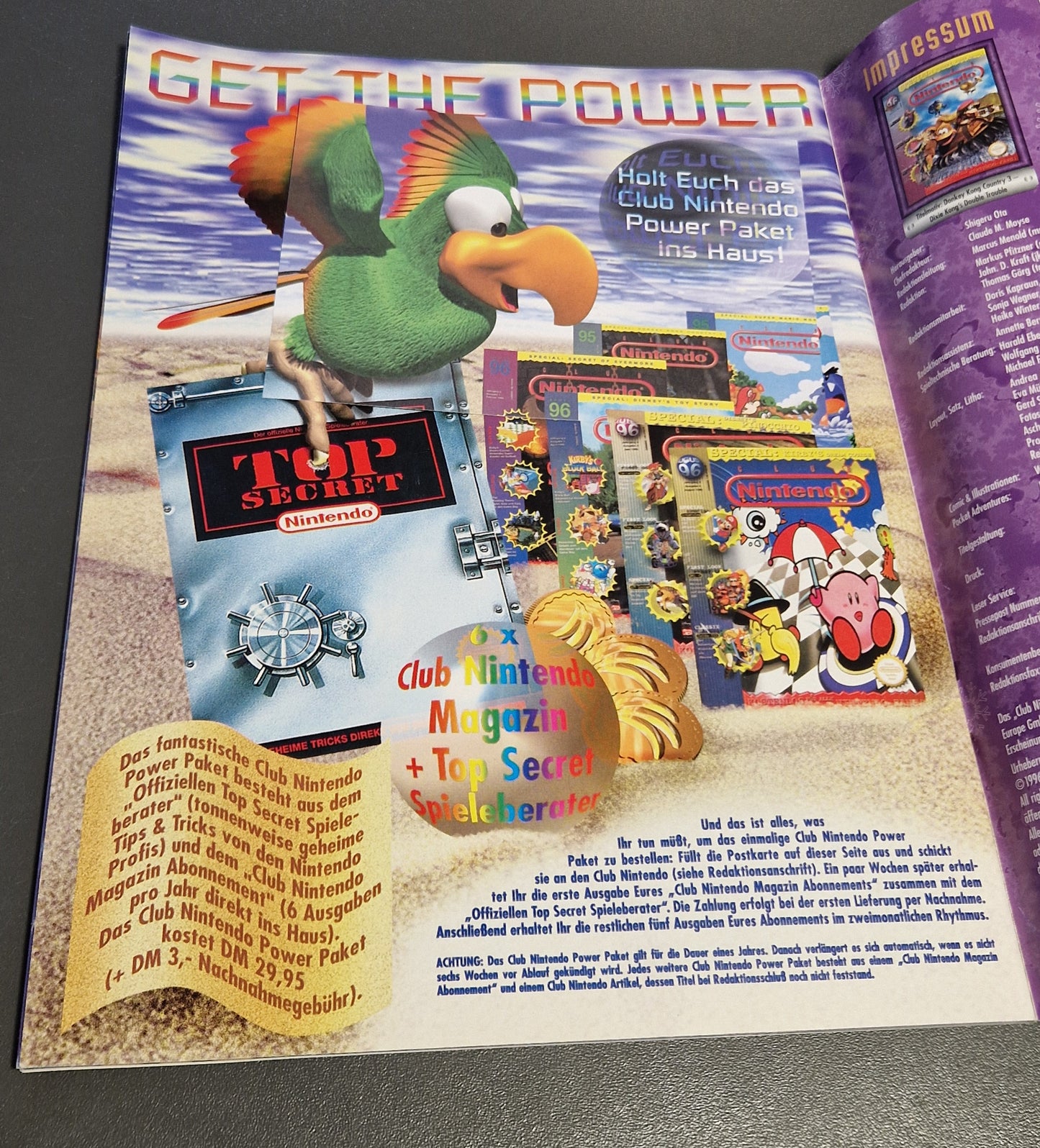 Club Nintendo Magazin 12/1996 | Rarität mit Club-Karte | Terranigma & Donkey Kong
